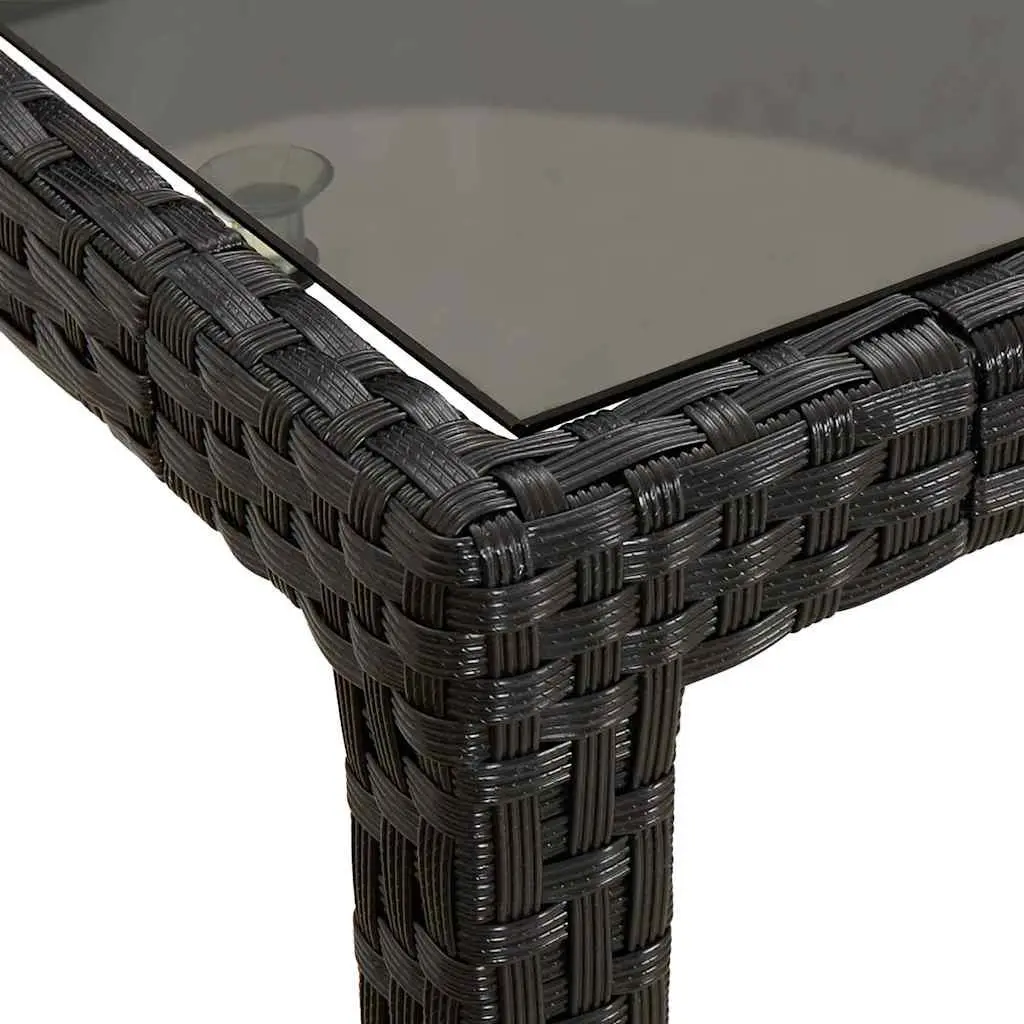 Black Outdoor Dining Table 250x100x75cm