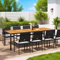 Stylish Black Outdoor Dining Table with Durable Build