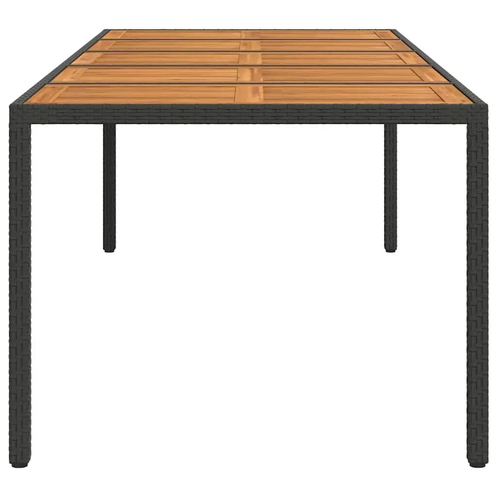 Black Outdoor Dining Table with Durable Build