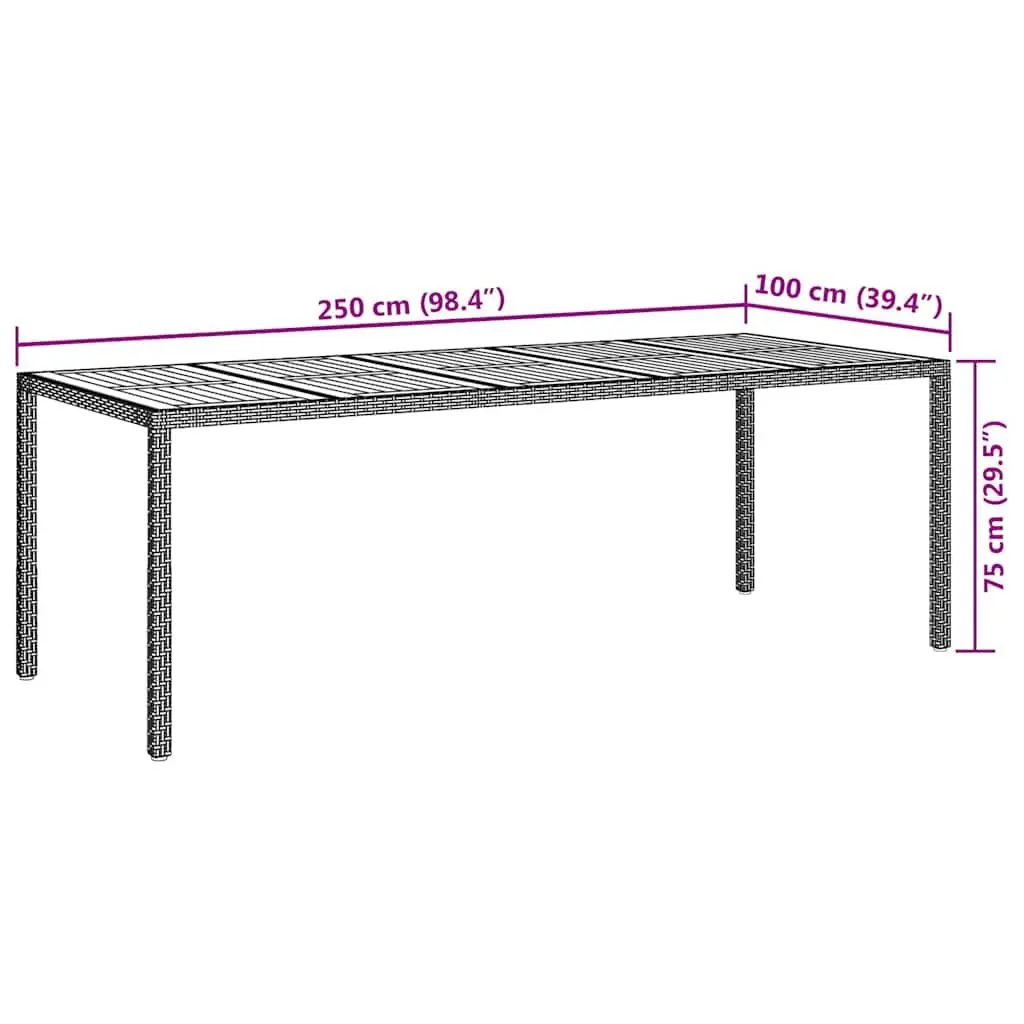 Black Outdoor Dining Table with Durable Build