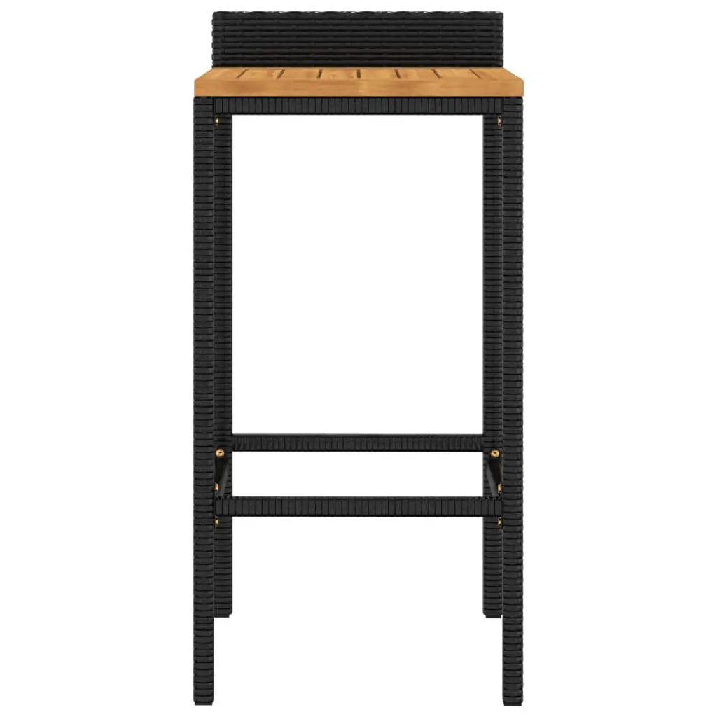 Bar Stools 2 pcs Black for Indoor Outdoor Use