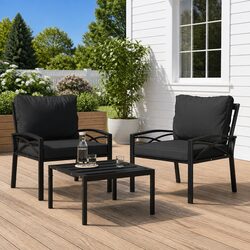 Stylish Outdoor Garden Chairs Set with Cushions