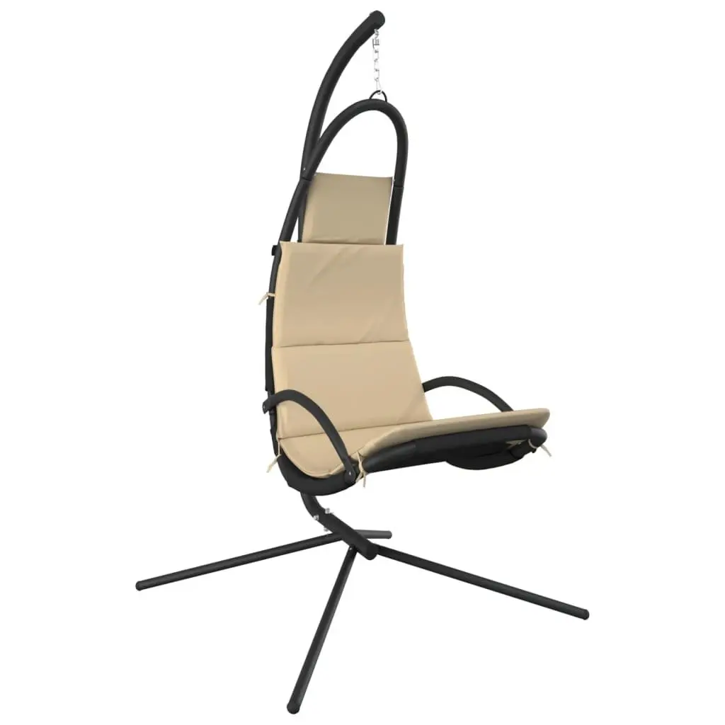 Garden Swing Chair with Cream Cushion