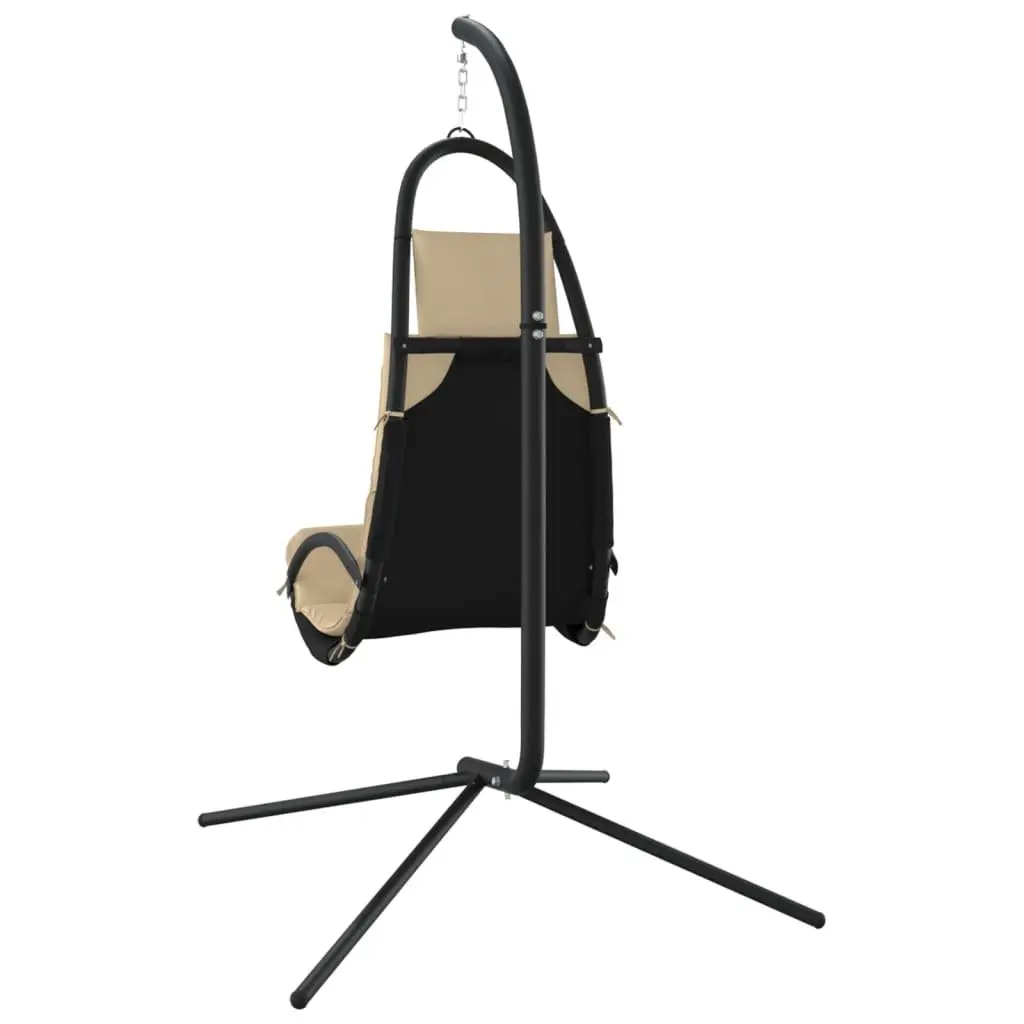 Garden Swing Chair with Cream Cushion