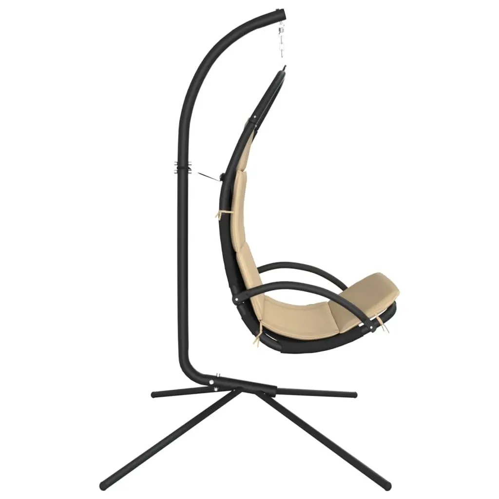 Garden Swing Chair with Cream Cushion