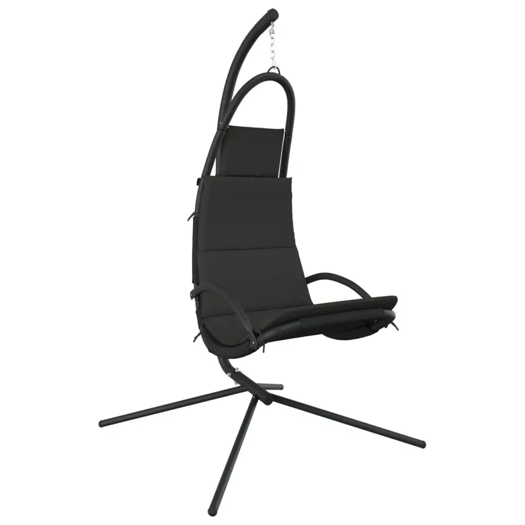 Garden Swing Chair Outdoor Hanging Seat with Cushion Grey Oxford Fabric Steel