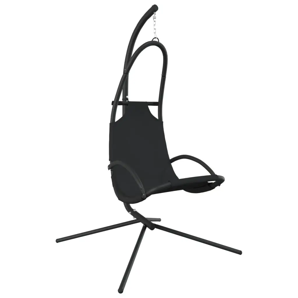 Garden Swing Chair Outdoor Hanging Seat with Cushion Grey Oxford Fabric Steel