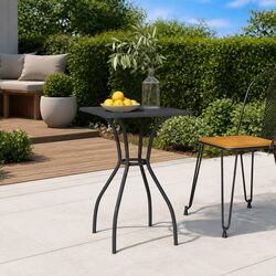 Stylish Anthracite Garden Table with Mesh Design