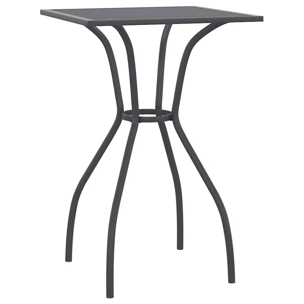 Garden Outdoor Table Anthracite 50x50x72cm Steel Mesh Patio Dining Furniture