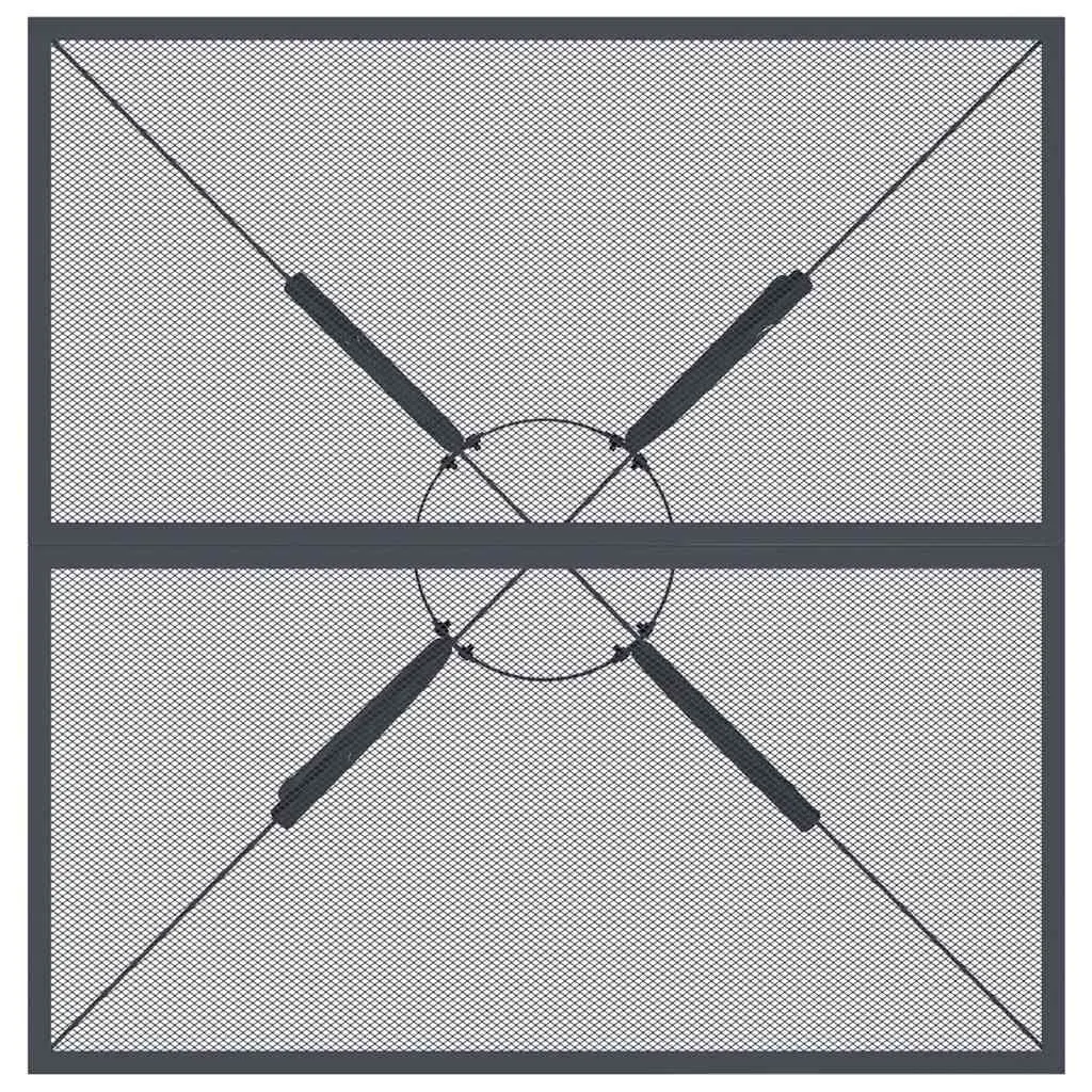 Garden Table Steel Mesh 80x80x72.5cm Anthracite