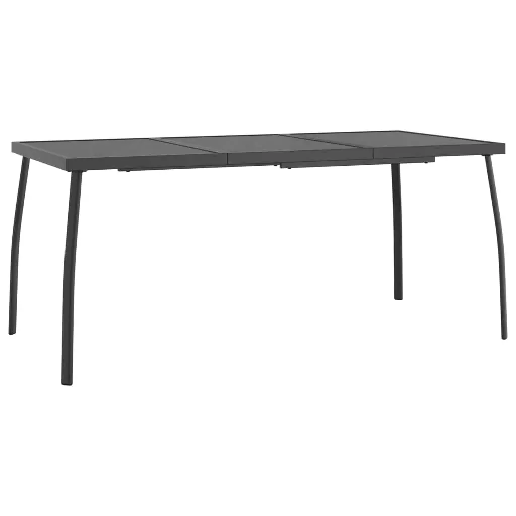 Garden Dining Table Steel Mesh 165x80x72cm Anthracite
