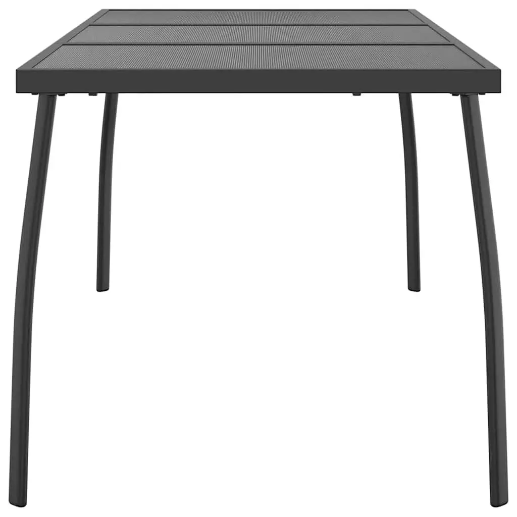 Garden Dining Table Steel Mesh 165x80x72cm Anthracite