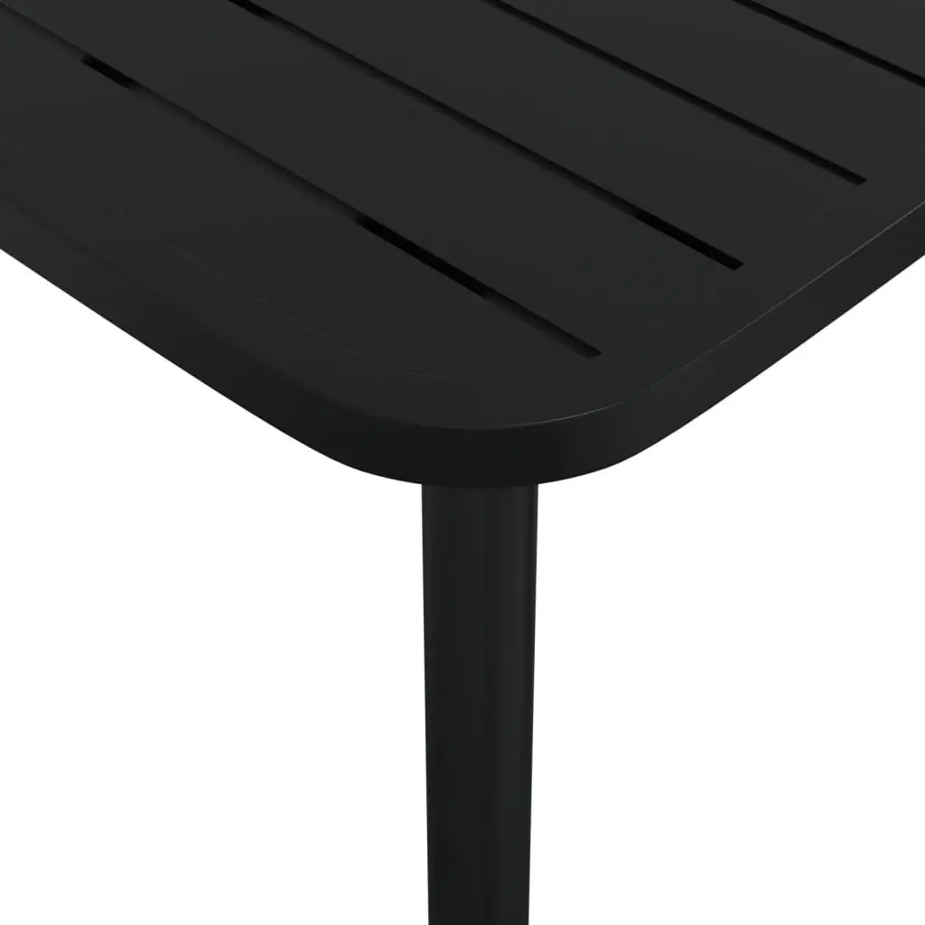 Garden Table Steel 80x80x71cm Anthracite Slatted