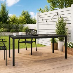 Stylish Anthracite Steel Mesh Garden Dining Table