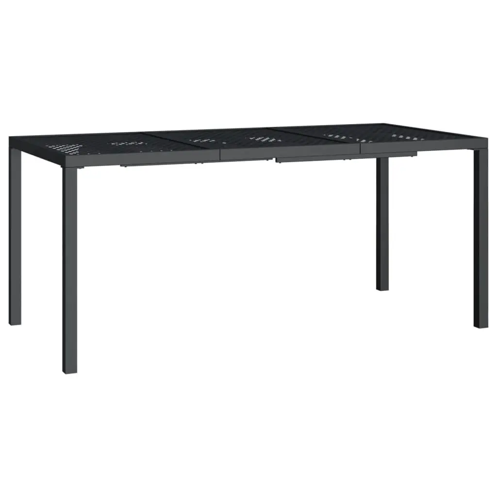 Anthracite Steel Mesh Garden Dining Table