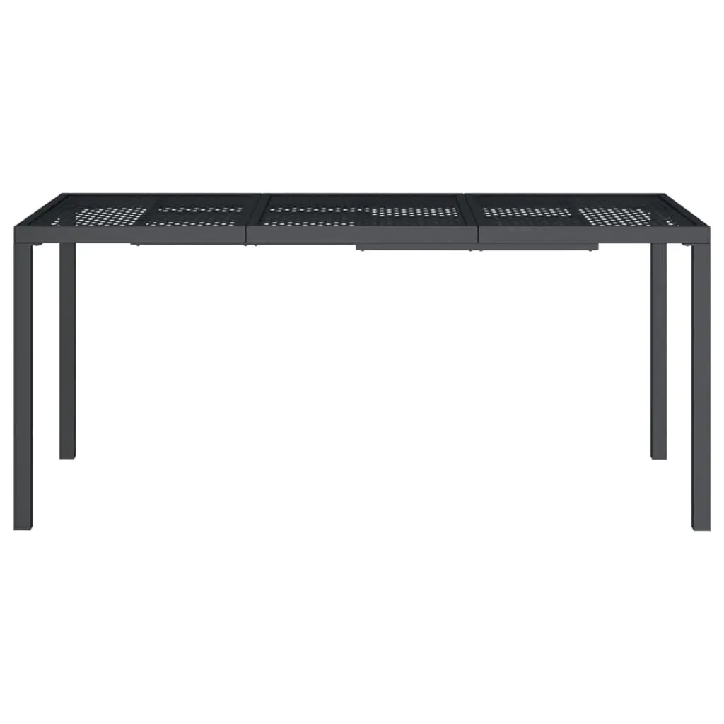 Anthracite Steel Mesh Garden Dining Table