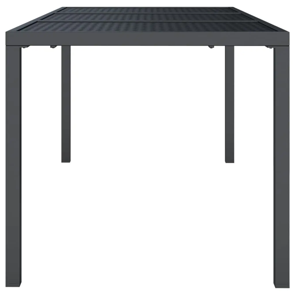Anthracite Steel Mesh Garden Dining Table