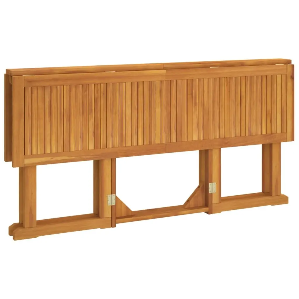 Folding Garden Table Solid Teak Wood 150 x 90 x 75 cm Brown
