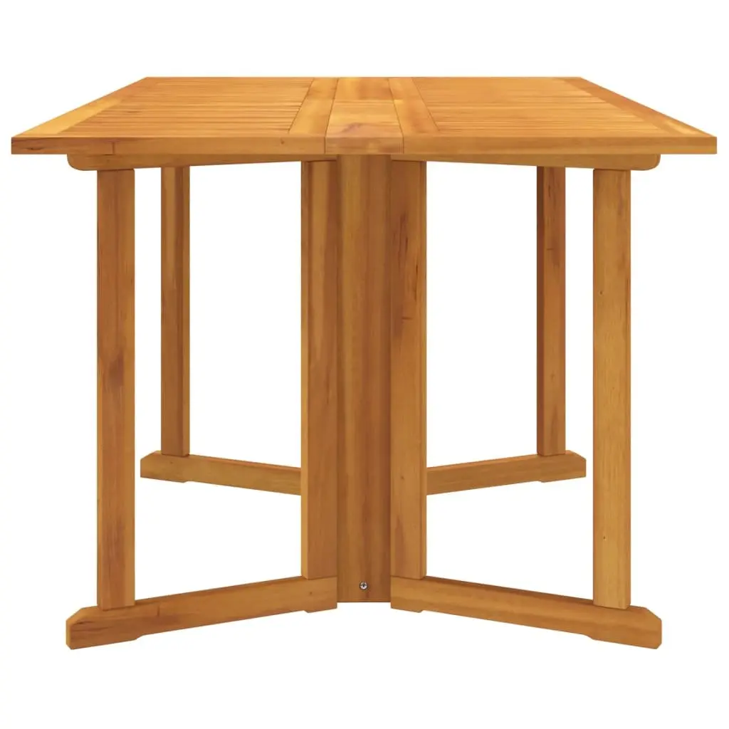 Folding Garden Table Solid Teak Wood 150 x 90 x 75 cm Brown