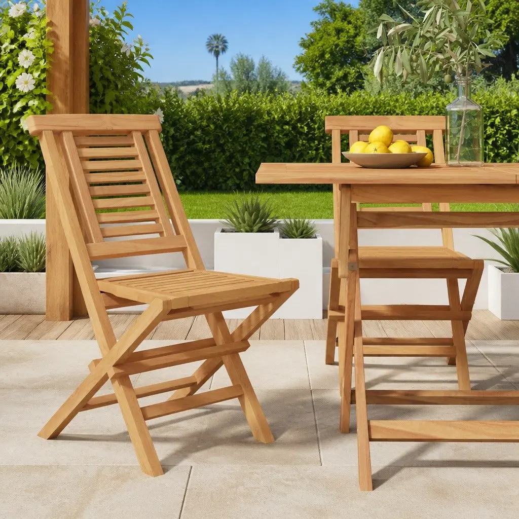 Folding Garden Chairs 2-Pack for Outdoor Use