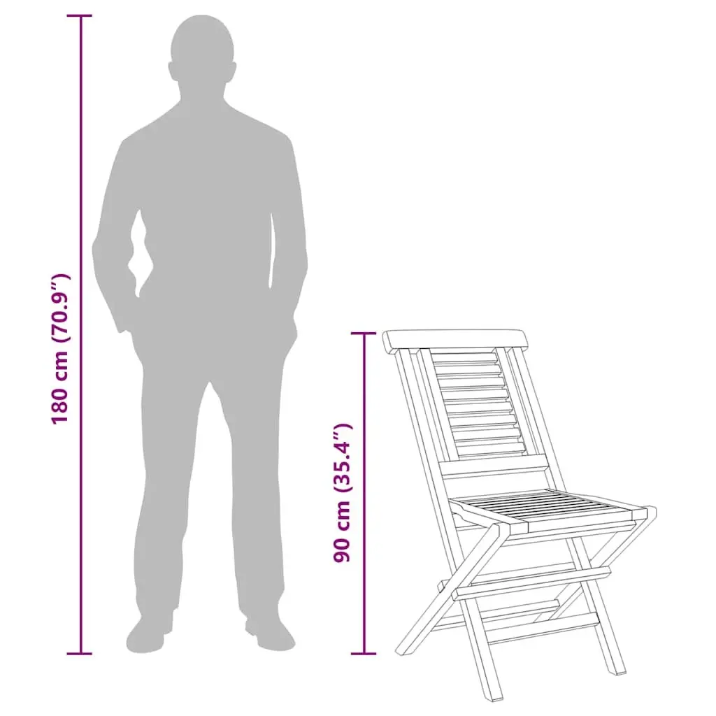 Folding Garden Chairs 2-Pack for Outdoor Use