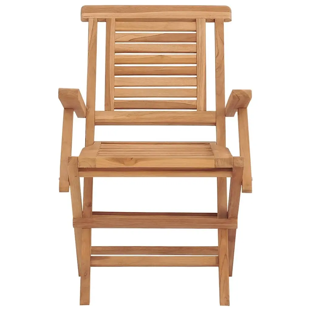Folding Garden Chairs Solid Teak Wood 56 x 63 x 90 cm Brown 2 Piece