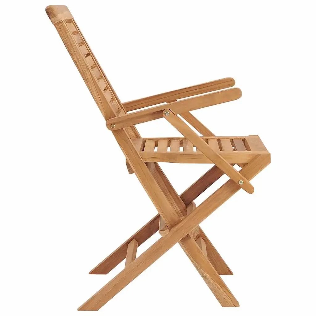Folding Garden Chairs Solid Teak Wood 56 x 63 x 90 cm Brown 2 Piece
