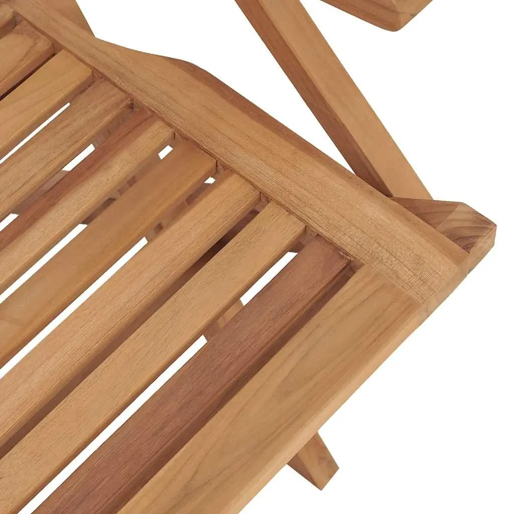 Folding Garden Chairs Solid Teak Wood 56 x 63 x 90 cm Brown 2 Piece