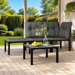 Stylish Grey Garden Coffee Table for Outdoor Use 55x55x31cm