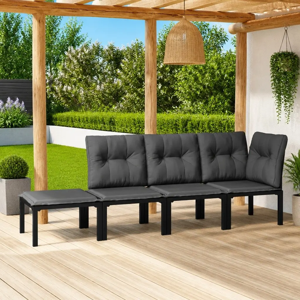 4 Piece Garden Lounge Set with Cushions