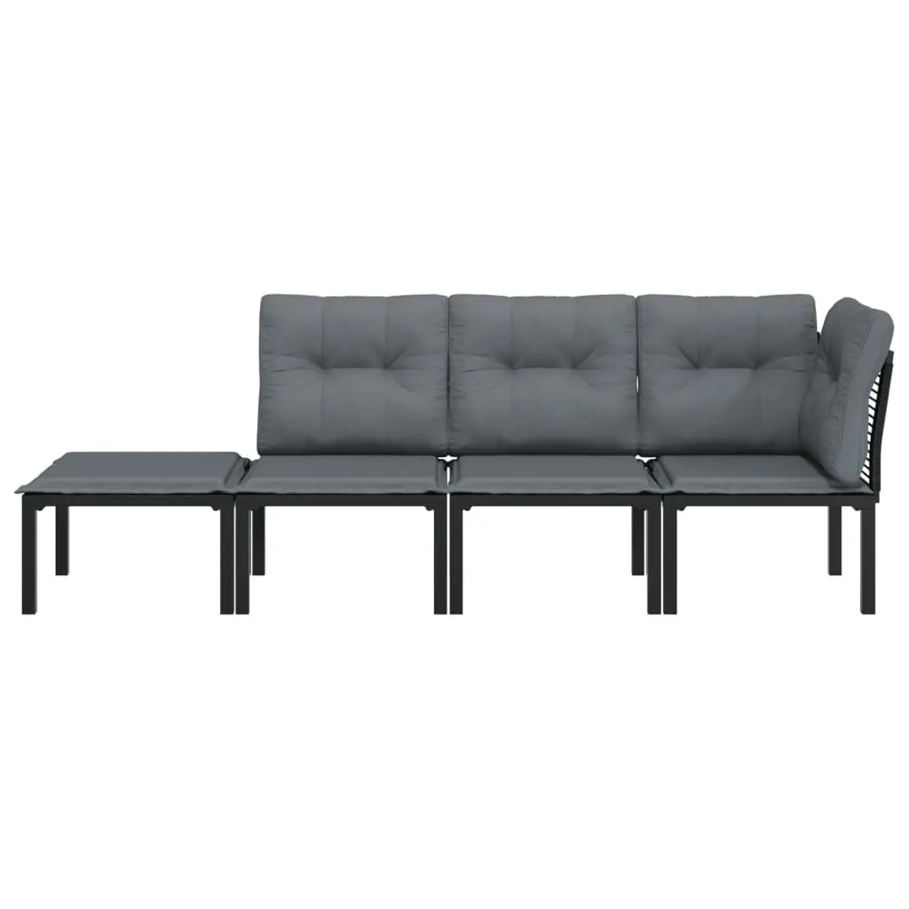 4 Piece Garden Lounge Set with Cushions