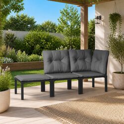 3-Piece Modular Patio Lounge Set with Sturdy Design