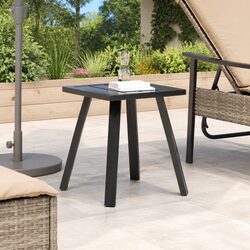 Durable Anthracite Garden Side Table with Slatted Top