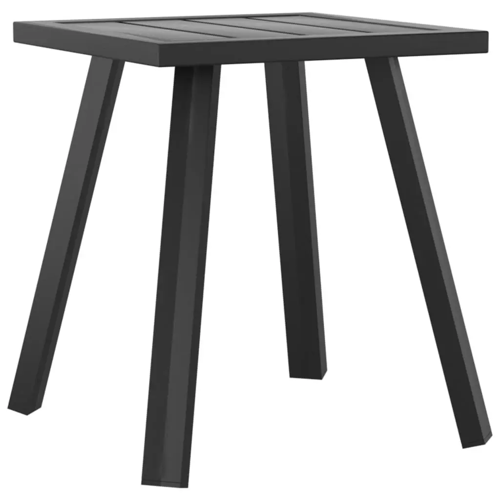 Anthracite Garden Side Table with Slatted Top