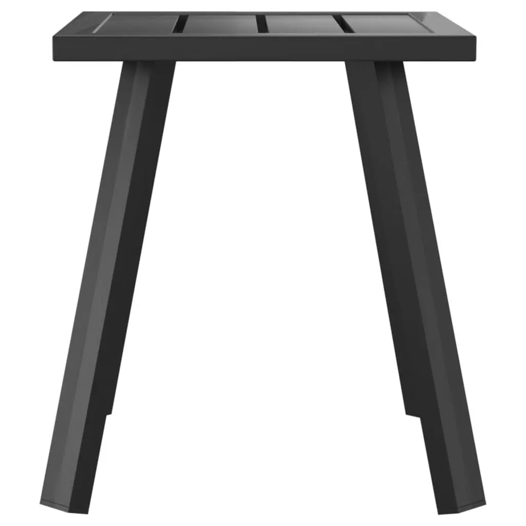 Anthracite Garden Side Table with Slatted Top