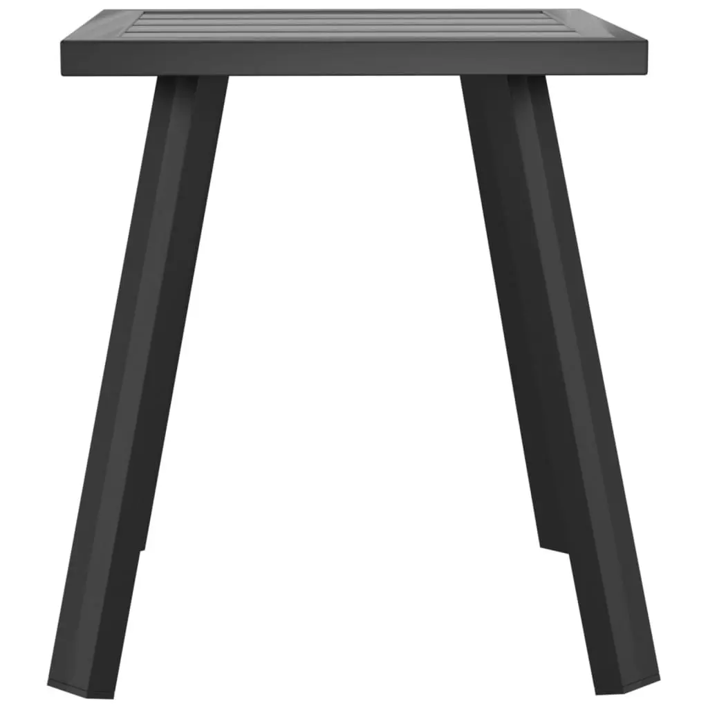 Anthracite Garden Side Table with Slatted Top