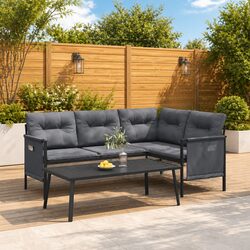 Premium Anthracite Steel Frame Garden Lounge Set