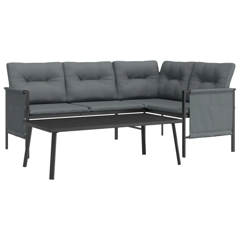 Anthracite Steel Frame Garden Lounge Set
