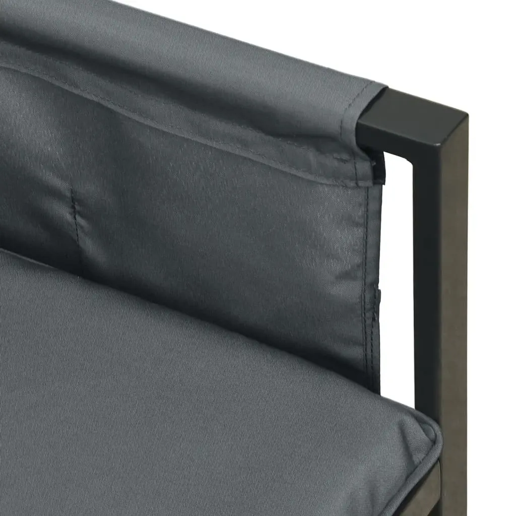 Anthracite Garden Corner Sofa with Steel Frame