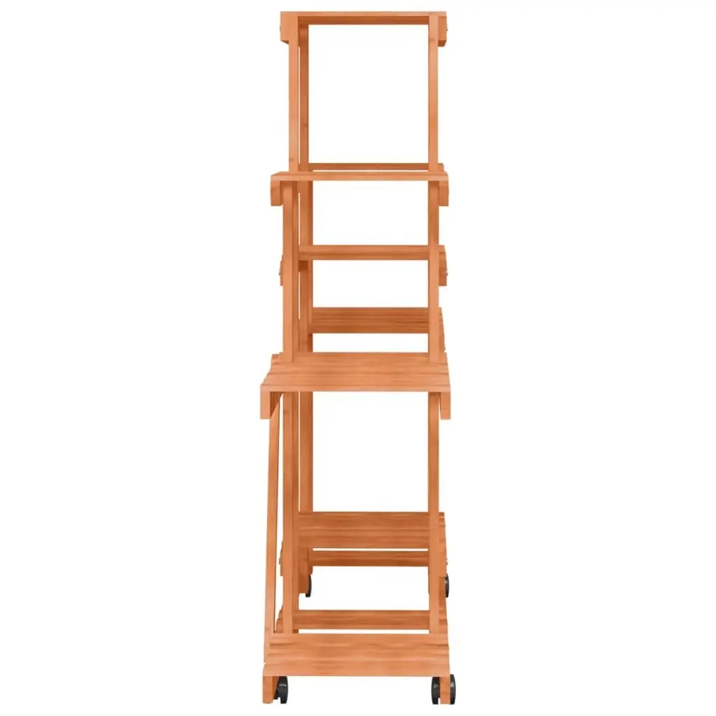 Wooden Flower Stand with Wheels for Easy Mobility