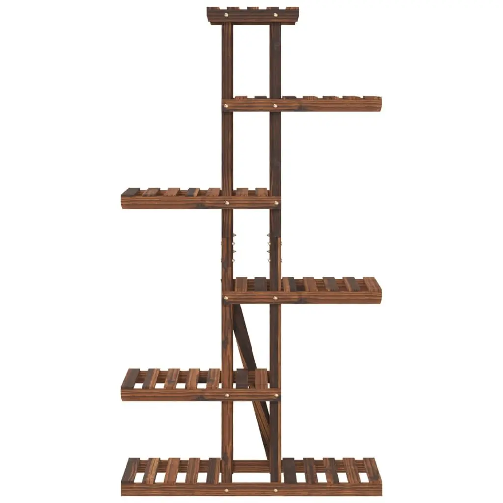Plant Stand Solid Fir Wood 75x25x140.5cm Brown