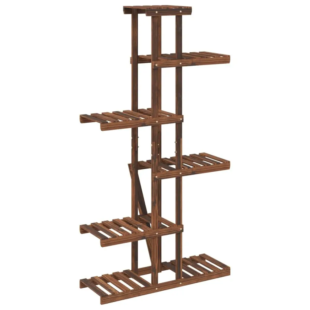 Plant Stand Solid Fir Wood 75x25x140.5cm Brown