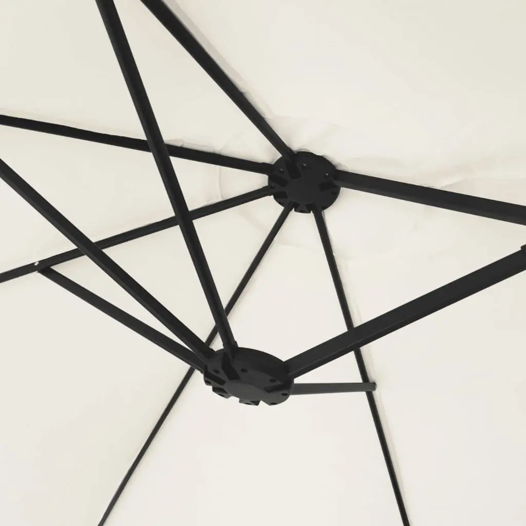 Double-Head Garden Parasol with LED Lights