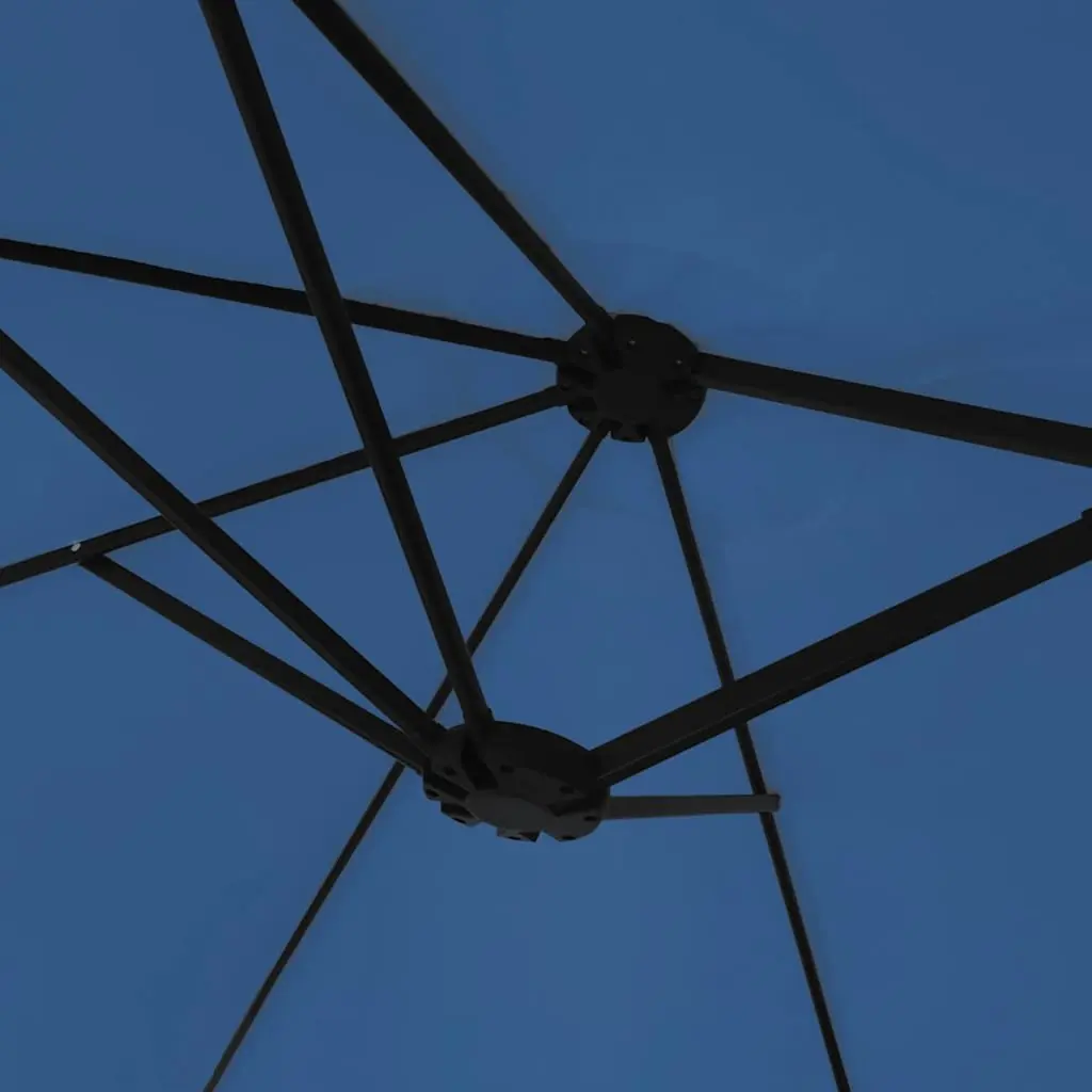 Double-Head Garden Parasol with LED Lights