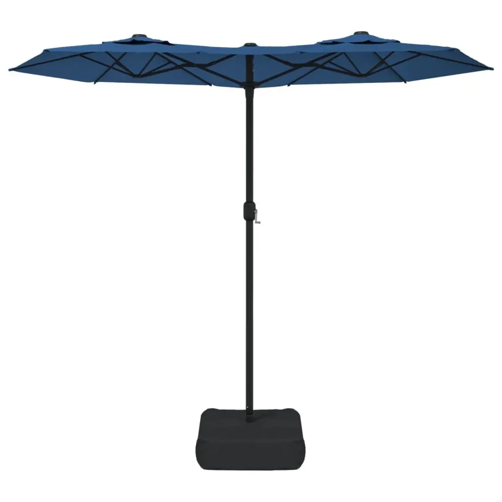 Double-Head Garden Parasol Polyester 316 x 145 cm Azure Blue