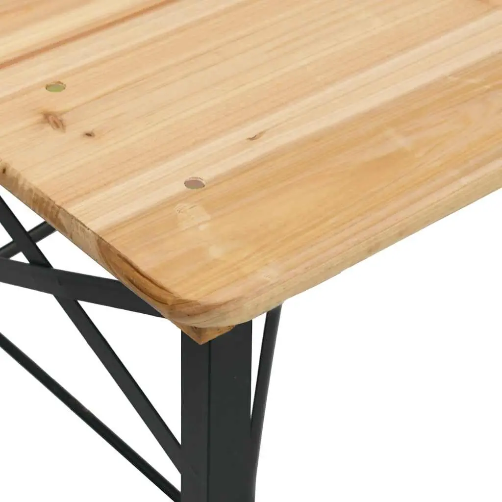 3 Piece Folding Beer Table Set for Outdoors