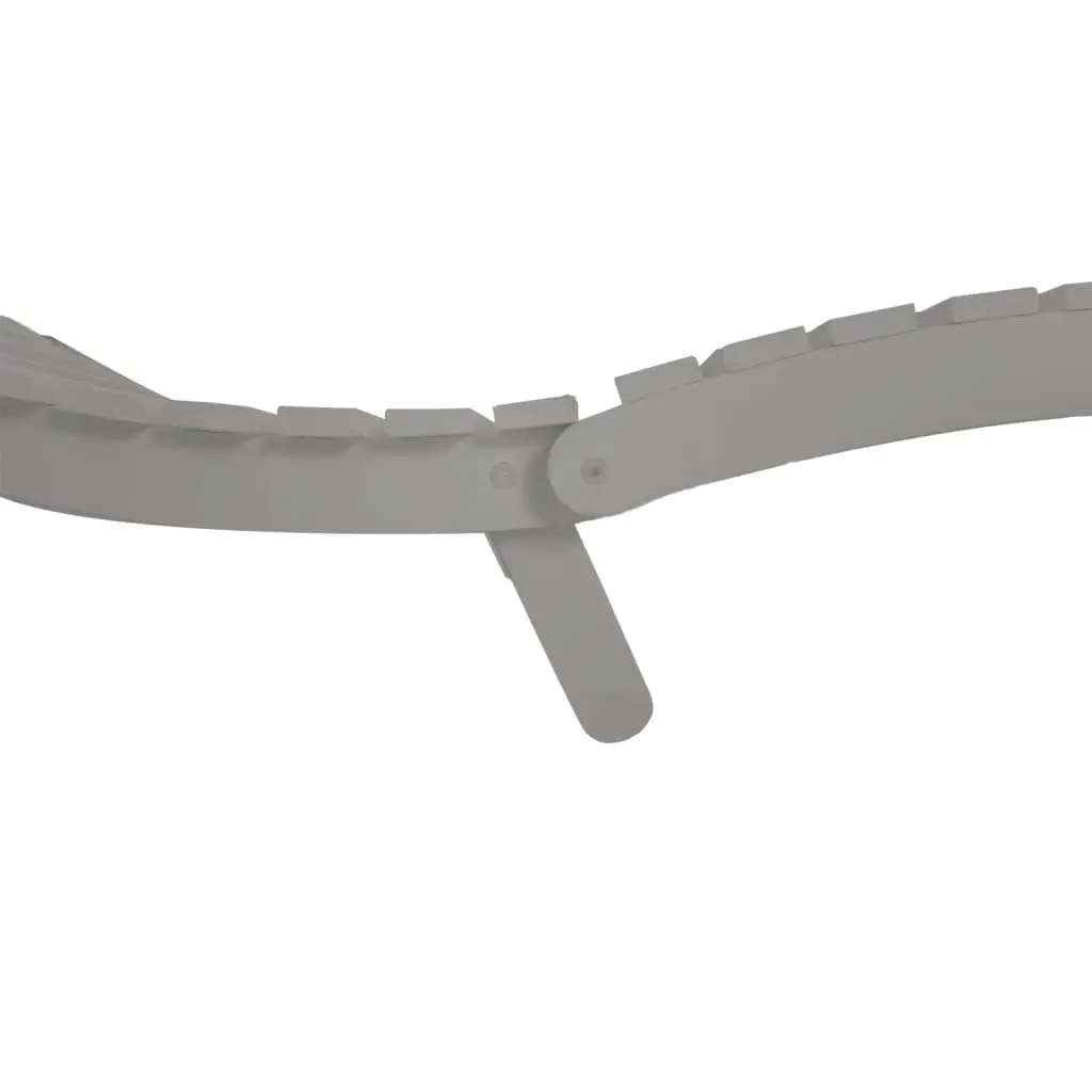 Grey Solid Wood Sun Lounger with Integrated Table