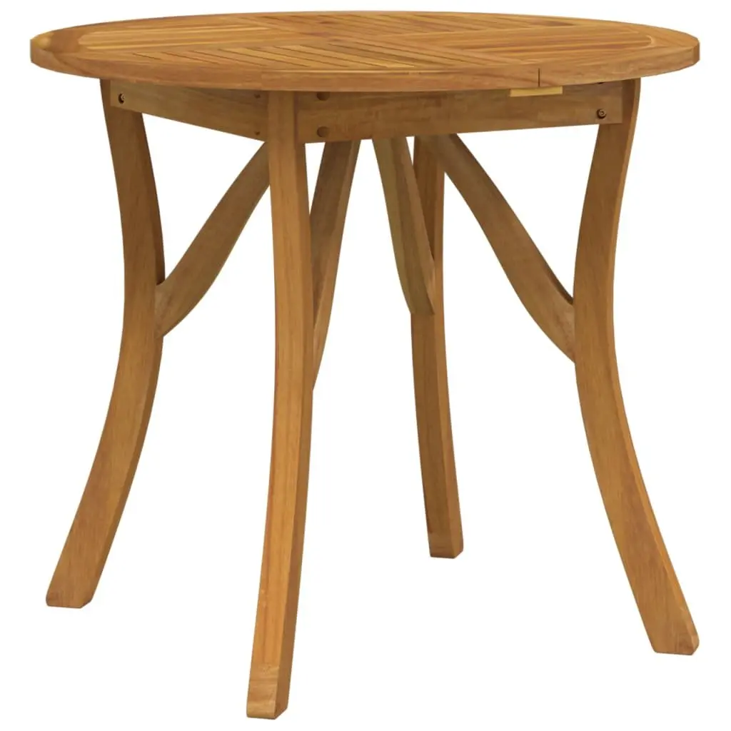 Round Solid Wood Garden Table 85 cm for Outdoor Dining