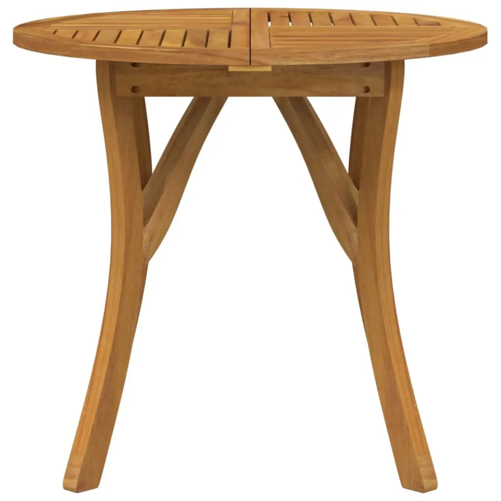 Round Solid Wood Garden Table 85 cm for Outdoor Dining