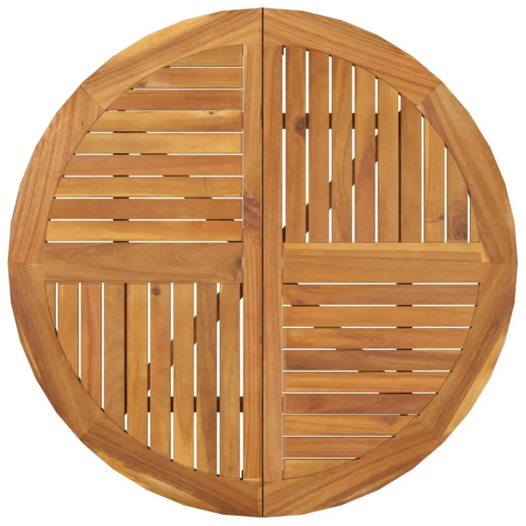 Round Solid Wood Garden Table 85 cm for Outdoor Dining
